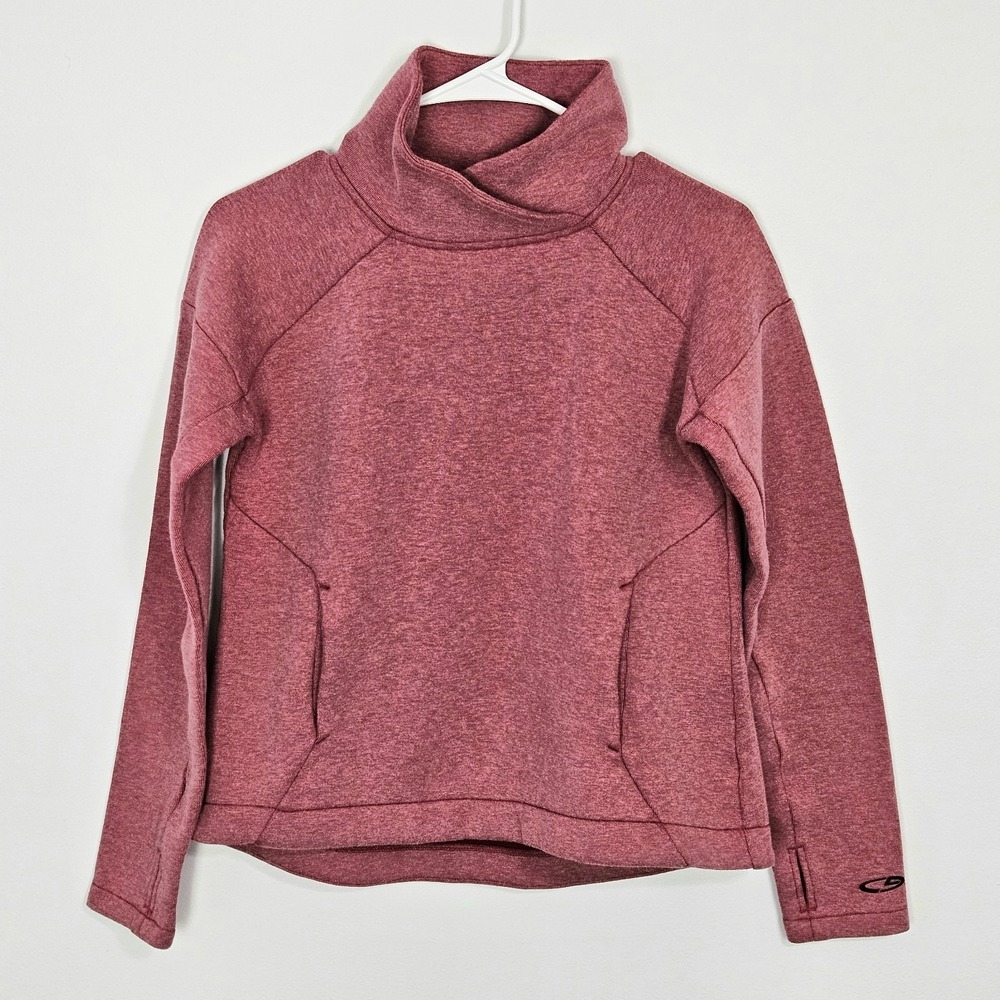 Champion Victory Fleece Sz XS Sweatshirt Red Long Sleeve Thumb Holes Pockets